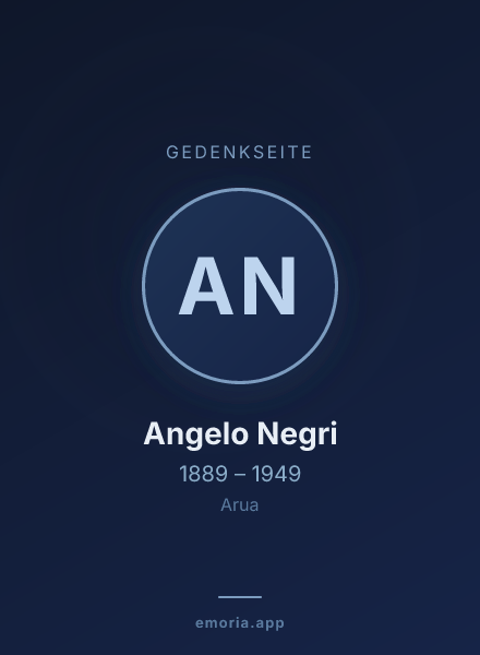 Gedenkportrait von Angelo Negri