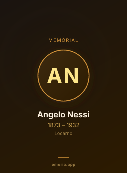 Memorial portrait of Angelo Nessi