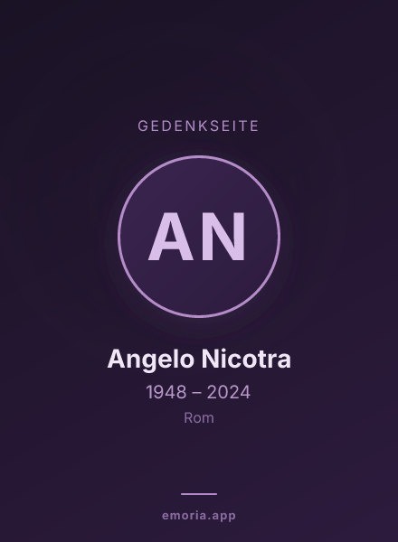 Gedenkportrait von Angelo Nicotra