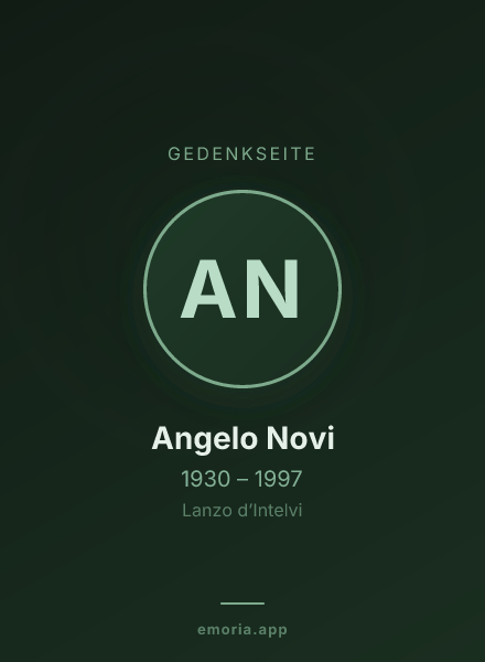 Gedenkportrait von Angelo Novi