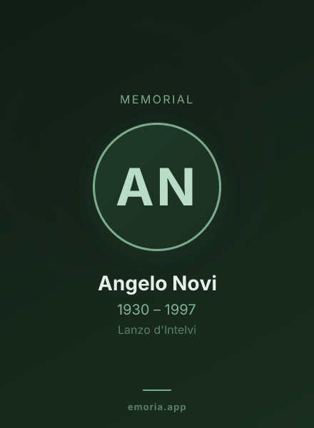 Memorial portrait of Angelo Novi