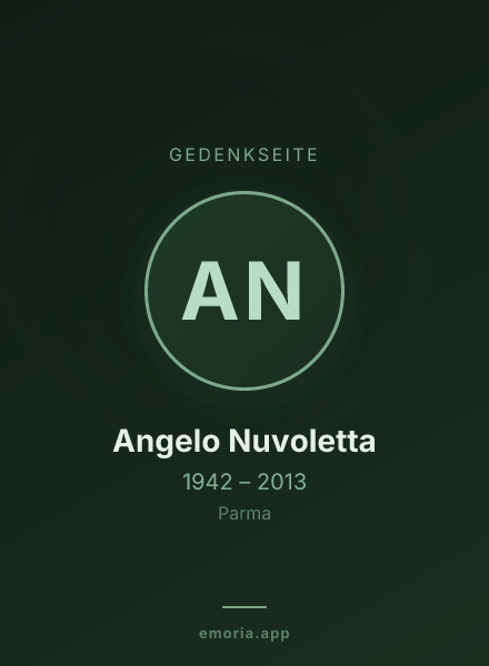 Gedenkportrait von Angelo Nuvoletta