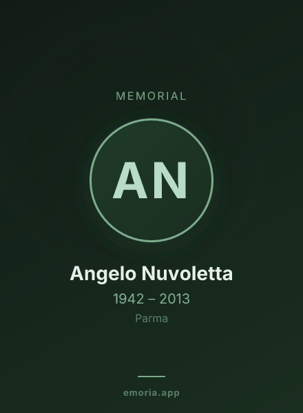 Memorial portrait of Angelo Nuvoletta