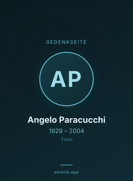 Gedenkportrait von Angelo Paracucchi