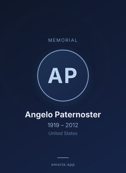 Memorial portrait of Angelo Paternoster