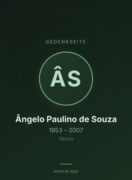 Gedenkportrait von Ângelo Paulino de Souza