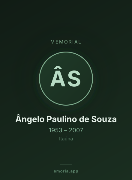 Memorial portrait of Ângelo Paulino de Souza