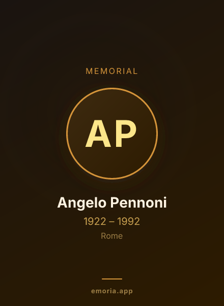 Memorial portrait of Angelo Pennoni