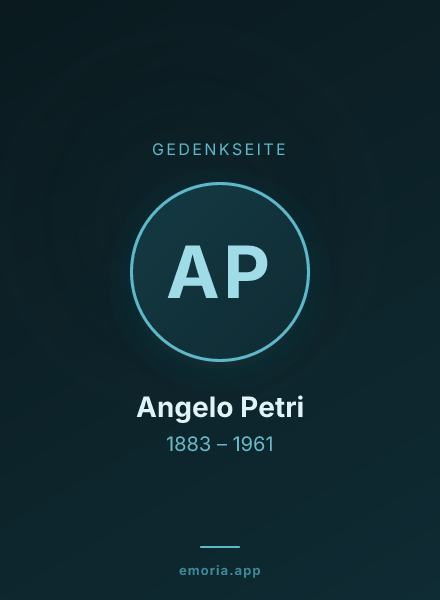 Gedenkportrait von Angelo Petri