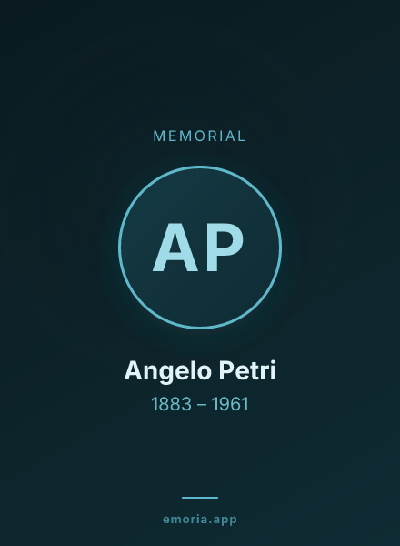 Memorial portrait of Angelo Petri
