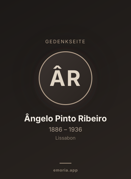 Gedenkportrait von Ângelo Pinto Ribeiro