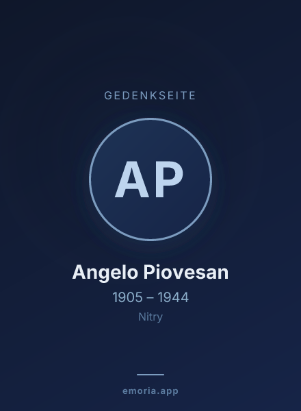Gedenkportrait von Angelo Piovesan