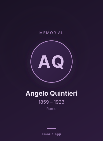 Memorial portrait of Angelo Quintieri