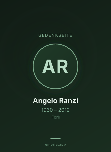 Gedenkportrait von Angelo Ranzi
