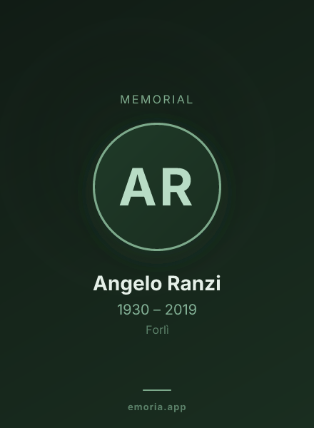 Memorial portrait of Angelo Ranzi