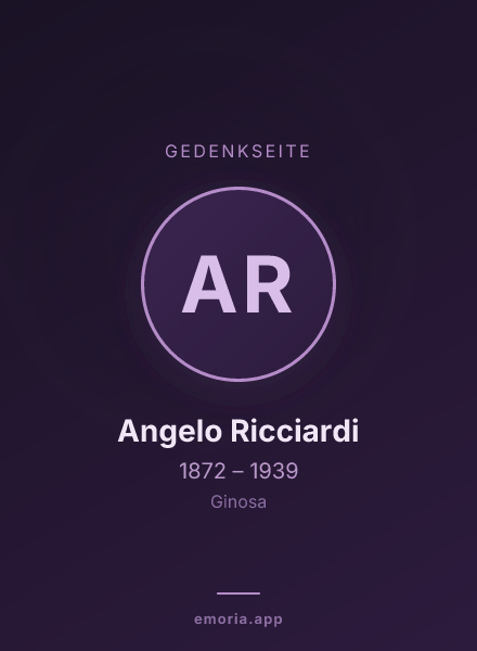 Gedenkportrait von Angelo Ricciardi