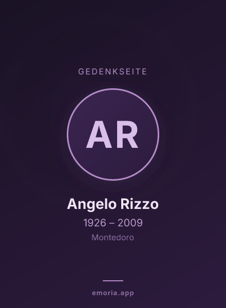 Gedenkportrait von Angelo Rizzo