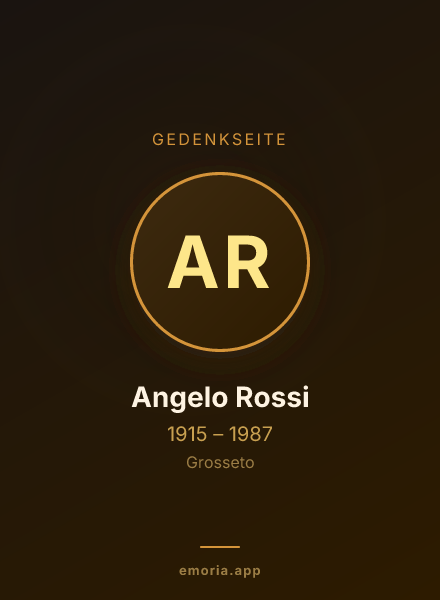 Gedenkportrait von Angelo Rossi