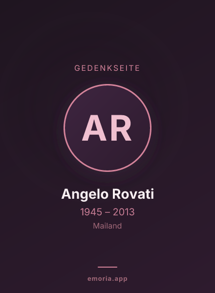 Gedenkportrait von Angelo Rovati