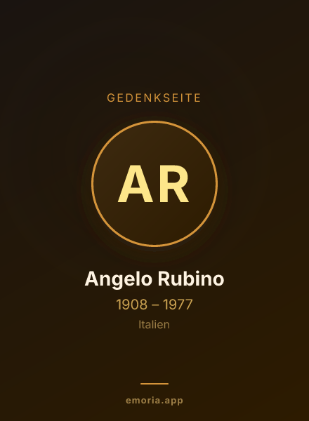 Gedenkportrait von Angelo Rubino
