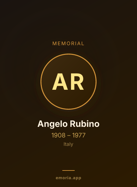 Memorial portrait of Angelo Rubino