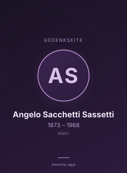 Gedenkportrait von Angelo Sacchetti Sassetti