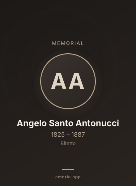 Memorial portrait of Angelo Santo Antonucci