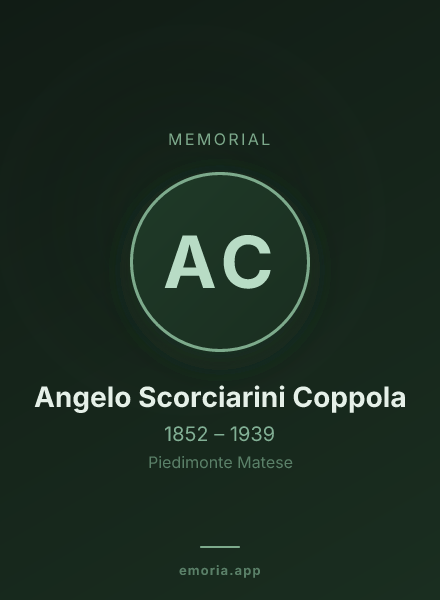 Memorial portrait of Angelo Scorciarini Coppola