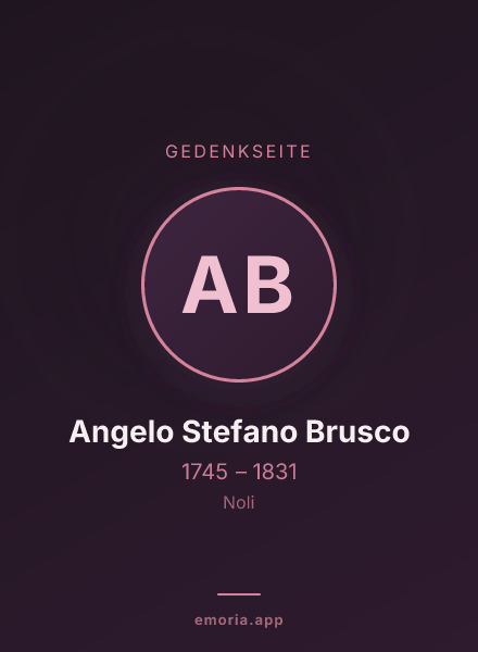 Gedenkportrait von Angelo Stefano Brusco