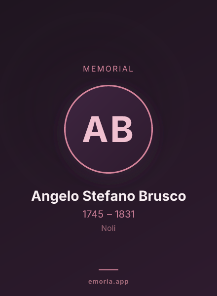 Memorial portrait of Angelo Stefano Brusco