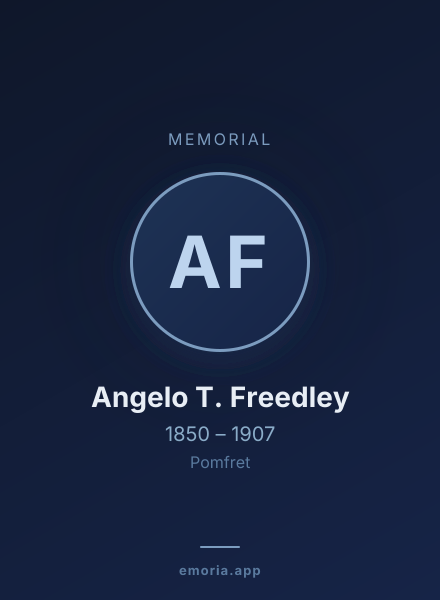 Memorial portrait of Angelo T. Freedley