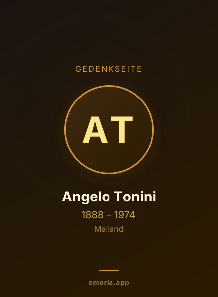 Gedenkportrait von Angelo Tonini