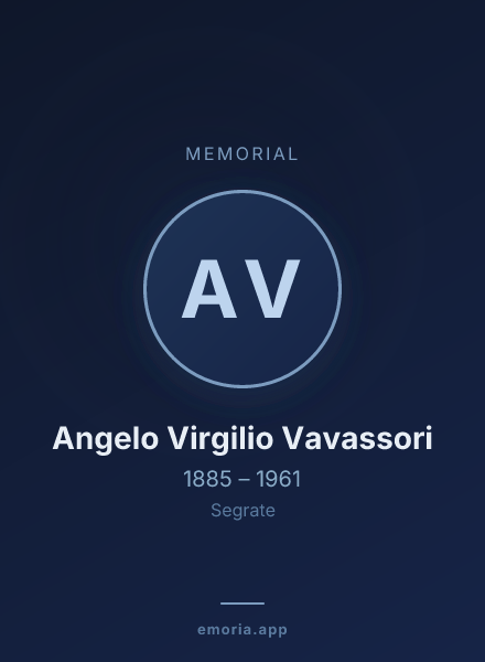 Memorial portrait of Angelo Virgilio Vavassori