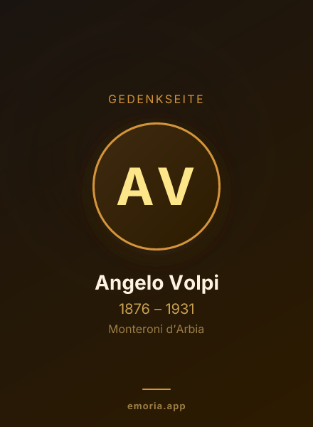Gedenkportrait von Angelo Volpi