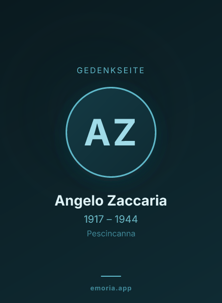 Gedenkportrait von Angelo Zaccaria