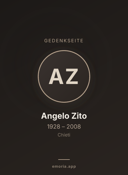 Gedenkportrait von Angelo Zito