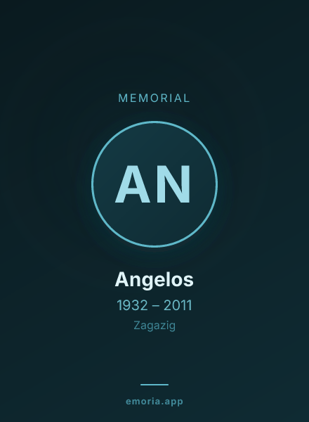 Memorial portrait of Angelos