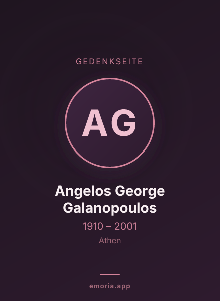 Gedenkportrait von Angelos George Galanopoulos
