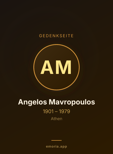 Gedenkportrait von Angelos Mavropoulos