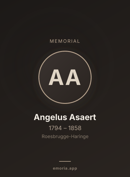 Memorial portrait of Angelus Asaert