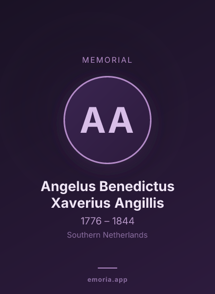 Memorial portrait of Angelus Benedictus Xaverius Angillis