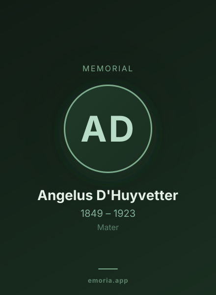 Memorial portrait of Angelus D'Huyvetter
