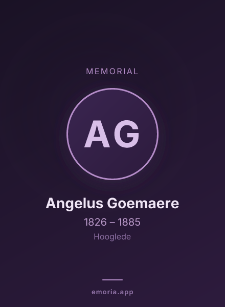Memorial portrait of Angelus Goemaere