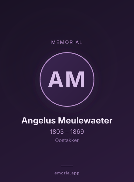 Memorial portrait of Angelus Meulewaeter