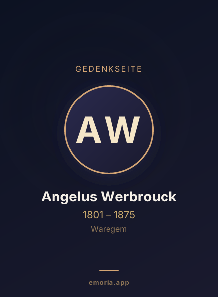 Gedenkportrait von Angelus Werbrouck