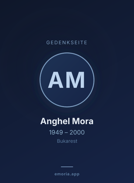 Gedenkportrait von Anghel Mora