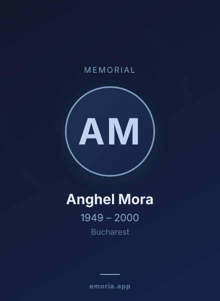 Memorial portrait of Anghel Mora