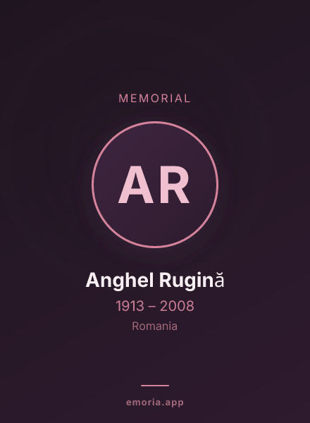 Memorial portrait of Anghel Rugină