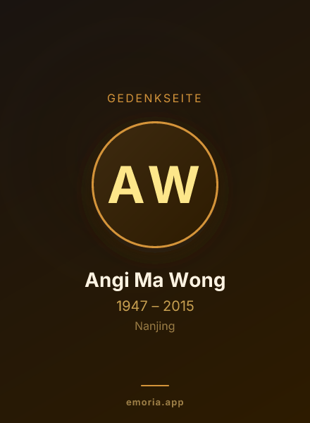 Gedenkportrait von Angi Ma Wong