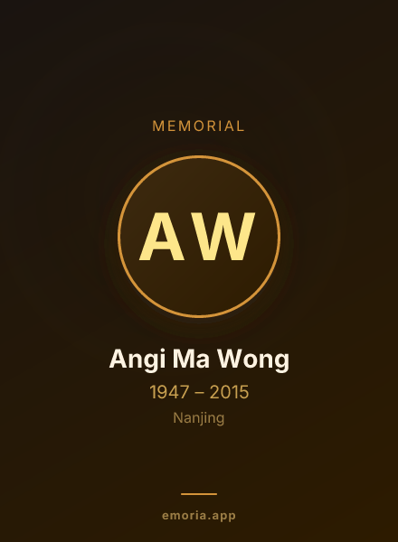 Memorial portrait of Angi Ma Wong